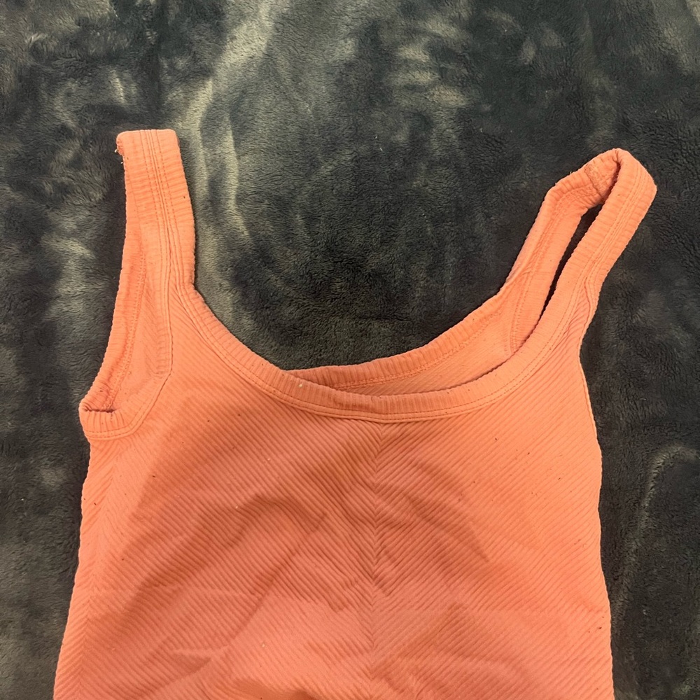 pink Ribbed Tank Top